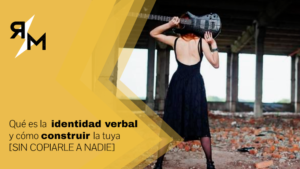 Ilustración de chica con guitara en mano que define su identidad verbal